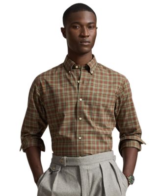 Men's Plaid Peached Shirt