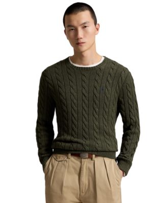 Men's Cable-Knit Cotton Sweater