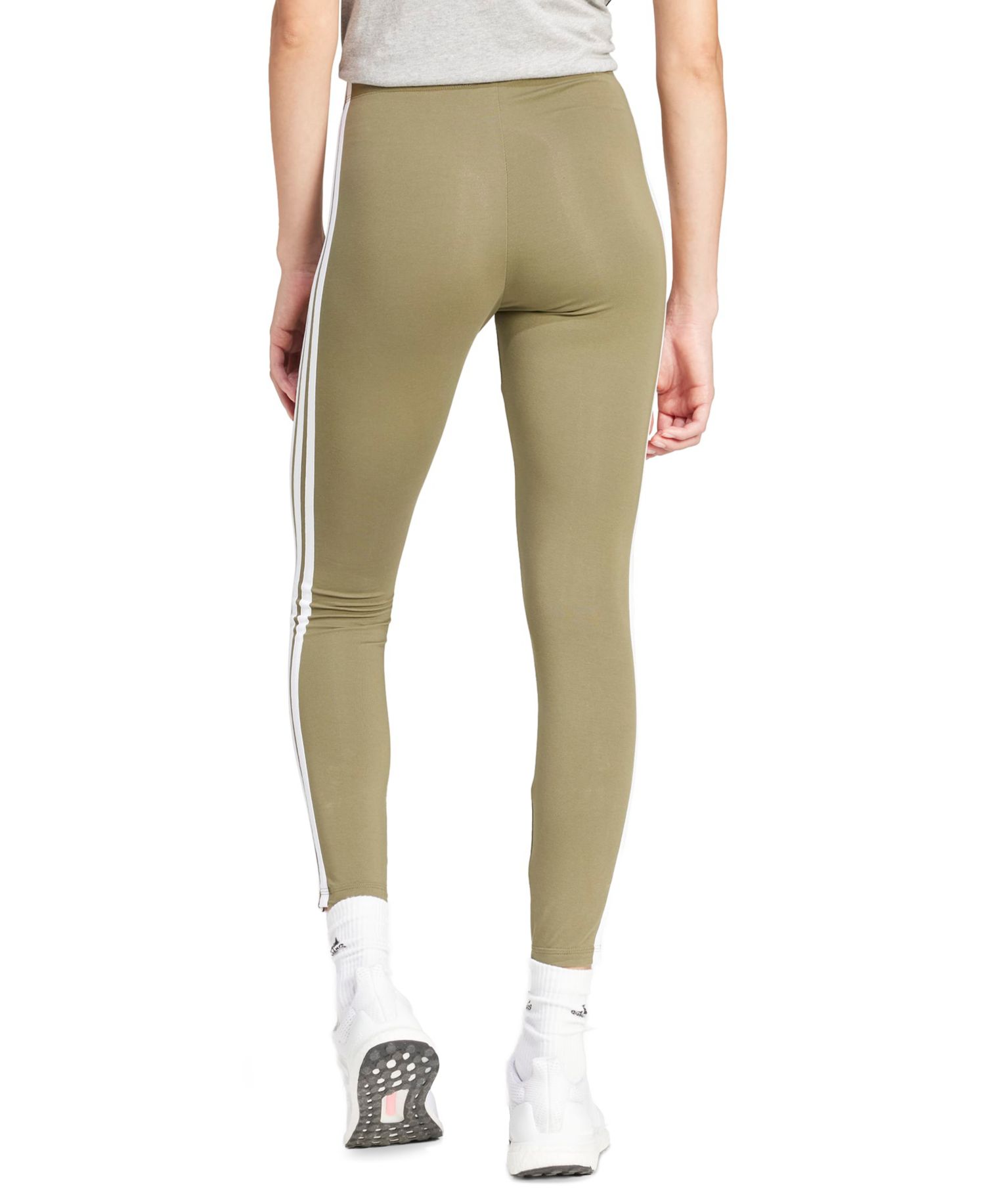 Plus Size Essentials 3-Stripes Cotton Leggings