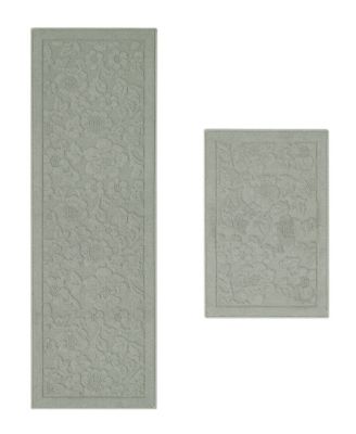 Hi-Low Tufted Skid-Resistant  2-Piece Rug Set