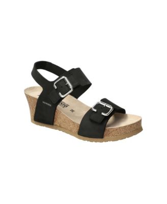 Women's Lissandra Black Sandalbuck Platform Wedge Sandal