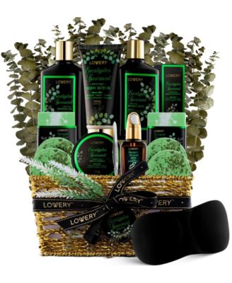 Eucalyptus Spearmint Home Spa Body Care Gift Set, 17 Piece Natural Bath Gift Basket