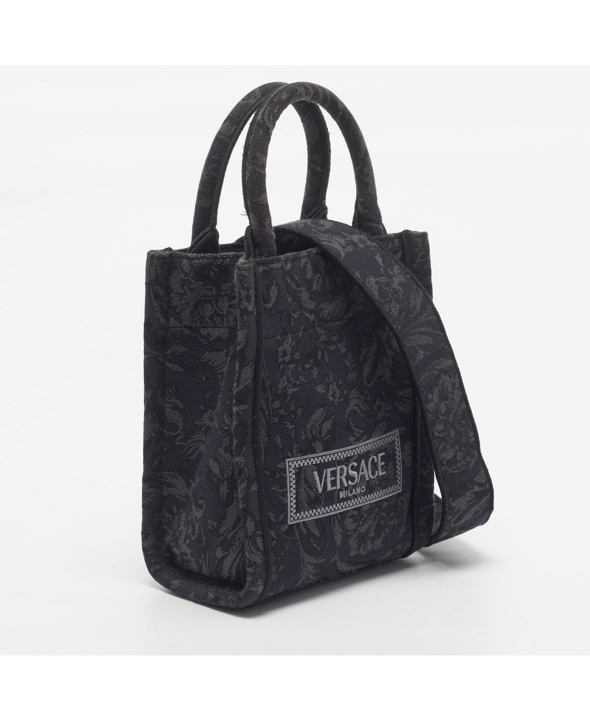 Pre-Owned Versace Women's Mini Barocco Jacquard Canvas Tote Bag