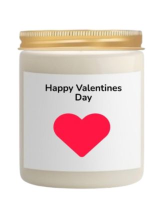 Valentines Day Vanilla Scented Soy Wax Candle, 10oz