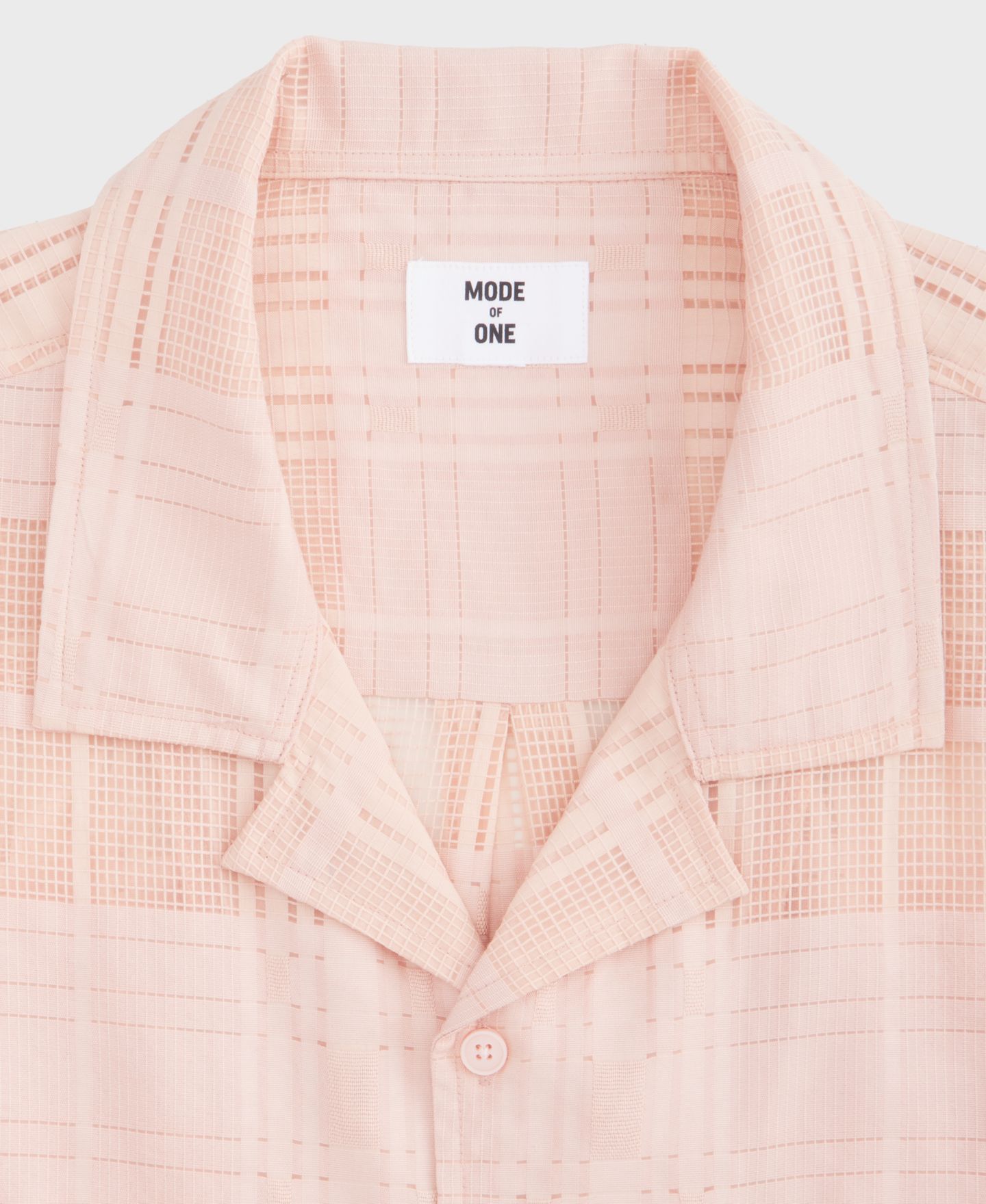Мужская рубашка Mode of One Camp Collar Short-Sleeve Plaid, цвет: Shy Bouquet — фото 5