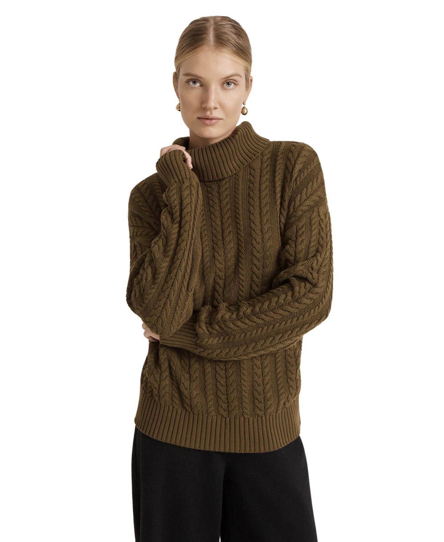 Women's Vivana Cable-Knit Turtleneck Sweater