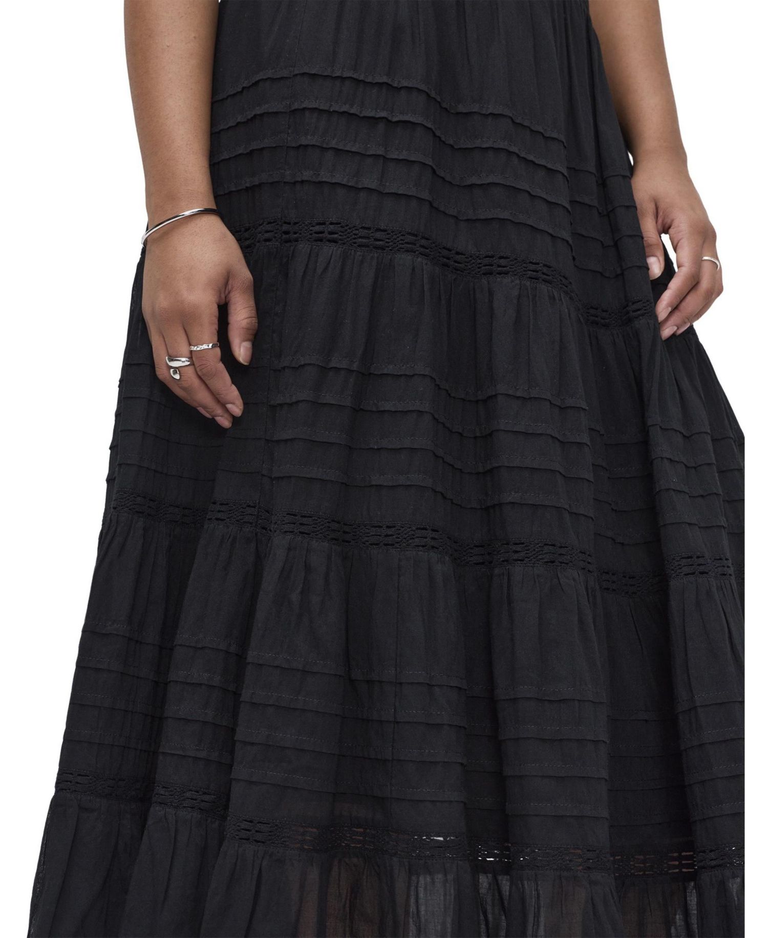 Women's Imani Tiered High-Waisted Midi Skirt