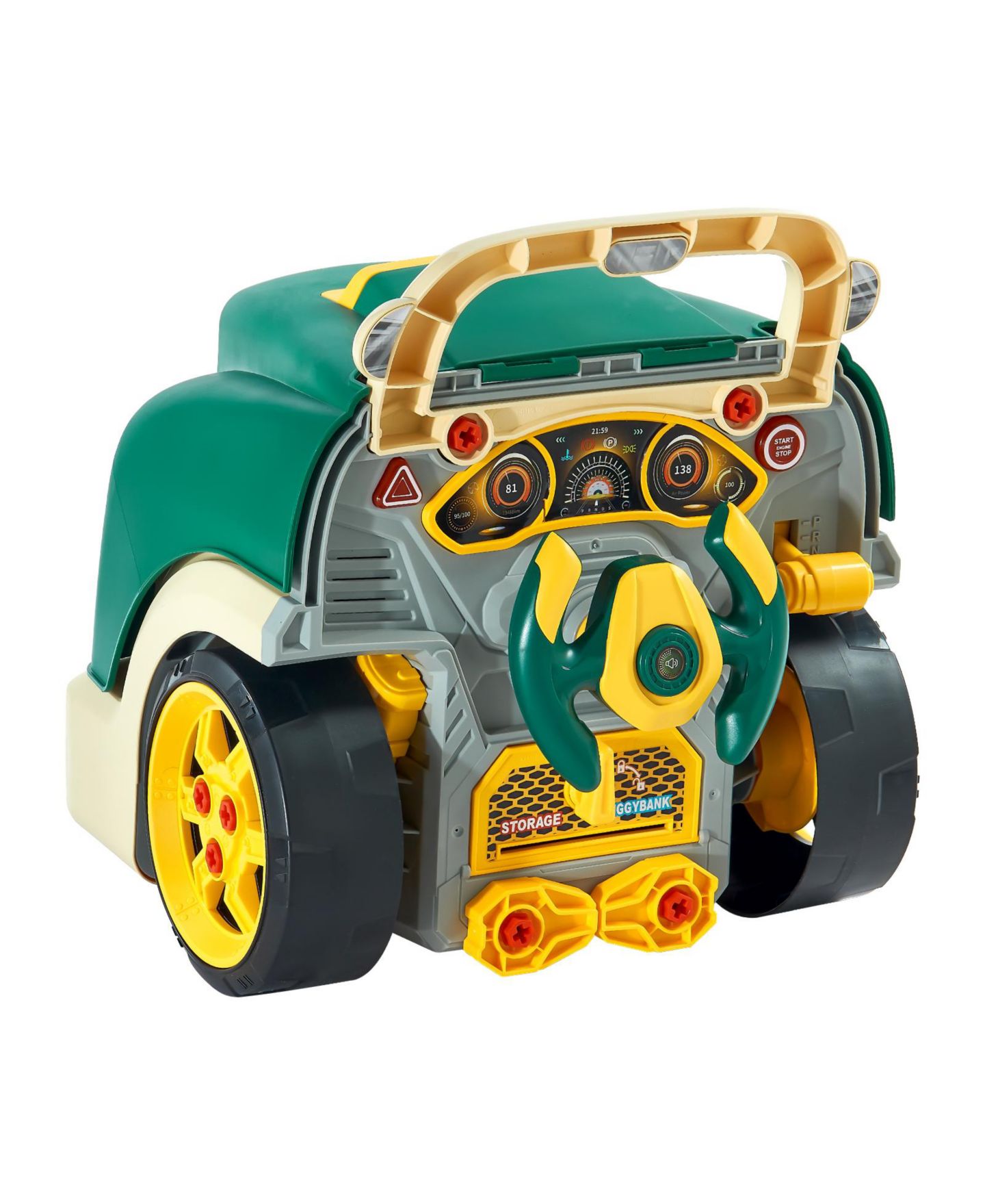 Детские игрушки SUGIFT Mechanic Engine Lights, Sounds and Steering Wheel 60-Piece Playset, Ages 3+, цвет: Зелёный — фото 9