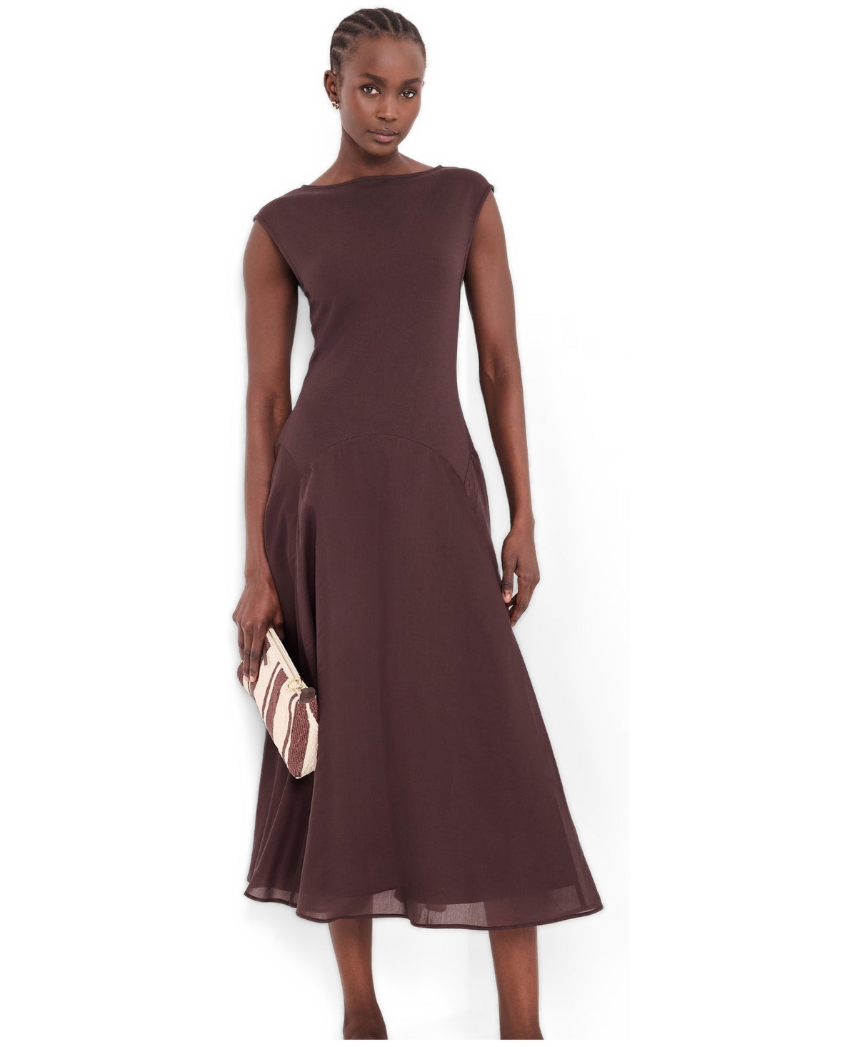 Mint Velvet Women's Sleeveless Knit Midi Dress