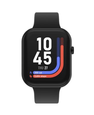 AIR 5 Unisex Black Liquid Silicone Strap Smartwatch