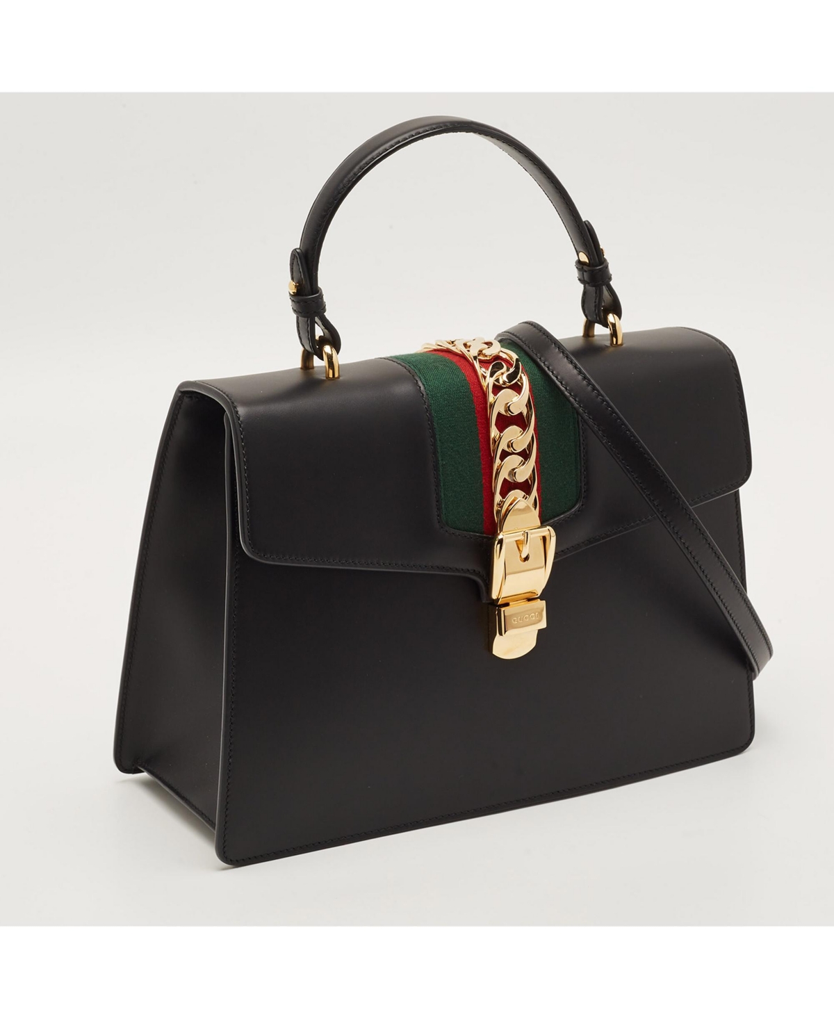 Pre-Owned Gucci Women's Sylvie Medium Leather Top Handle Bag