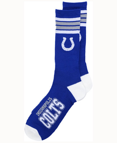 For Bare Feet Indianapolis Colts 4 Stripe Deuce Crew 504 Sock