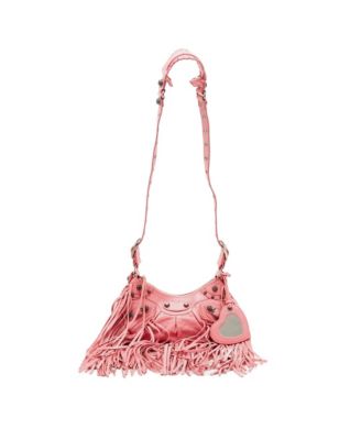 Women's Le Cagole XS Fringed Leather Shoulder Bag