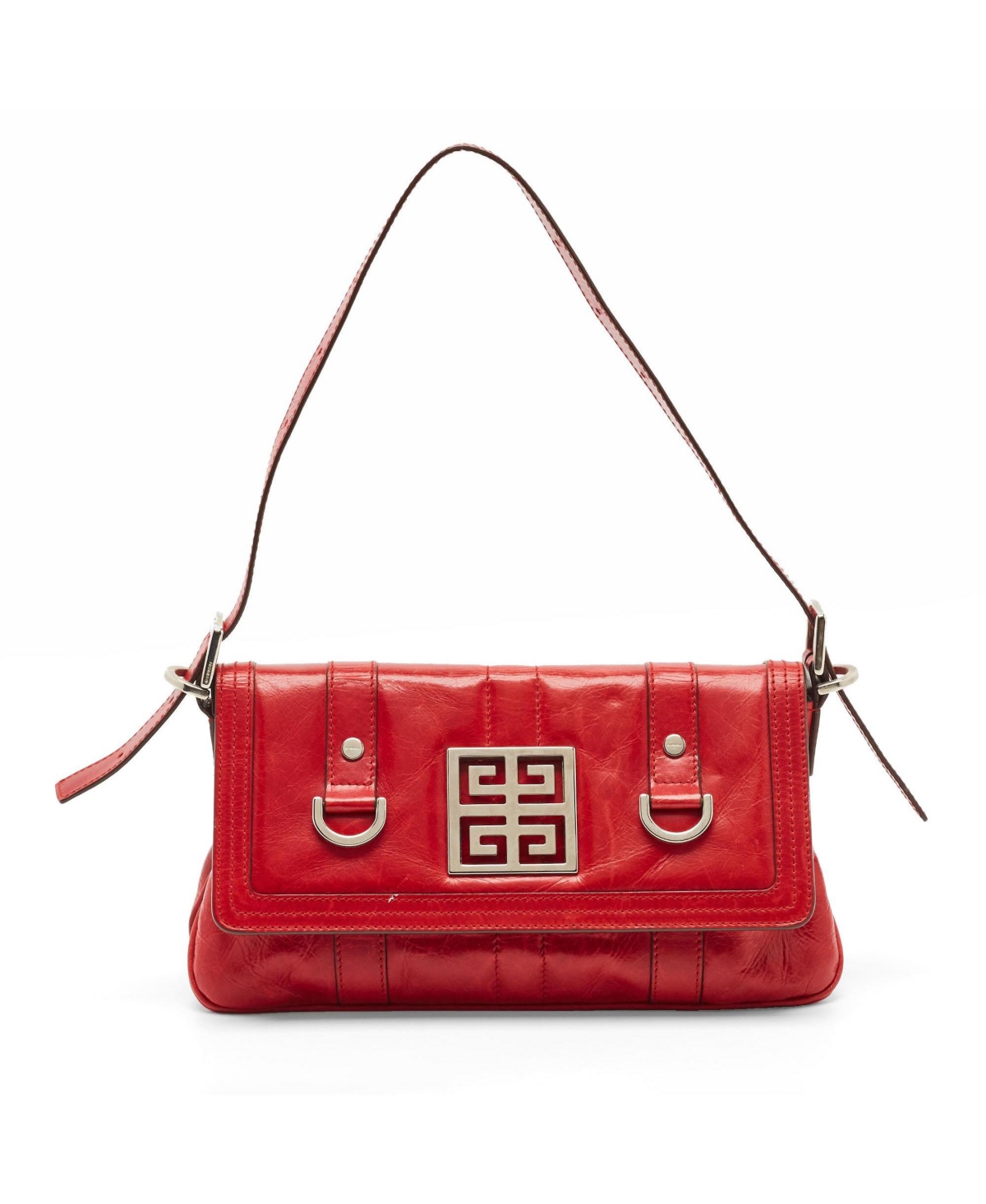 Pre-Owned Givenchy Women's Leather Logo Flap Shoulder Bag
