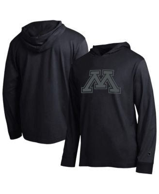 Men's Black Minnesota Golden Gophers Tonal All-Star Long Sleeve Hooded Sweatshirt