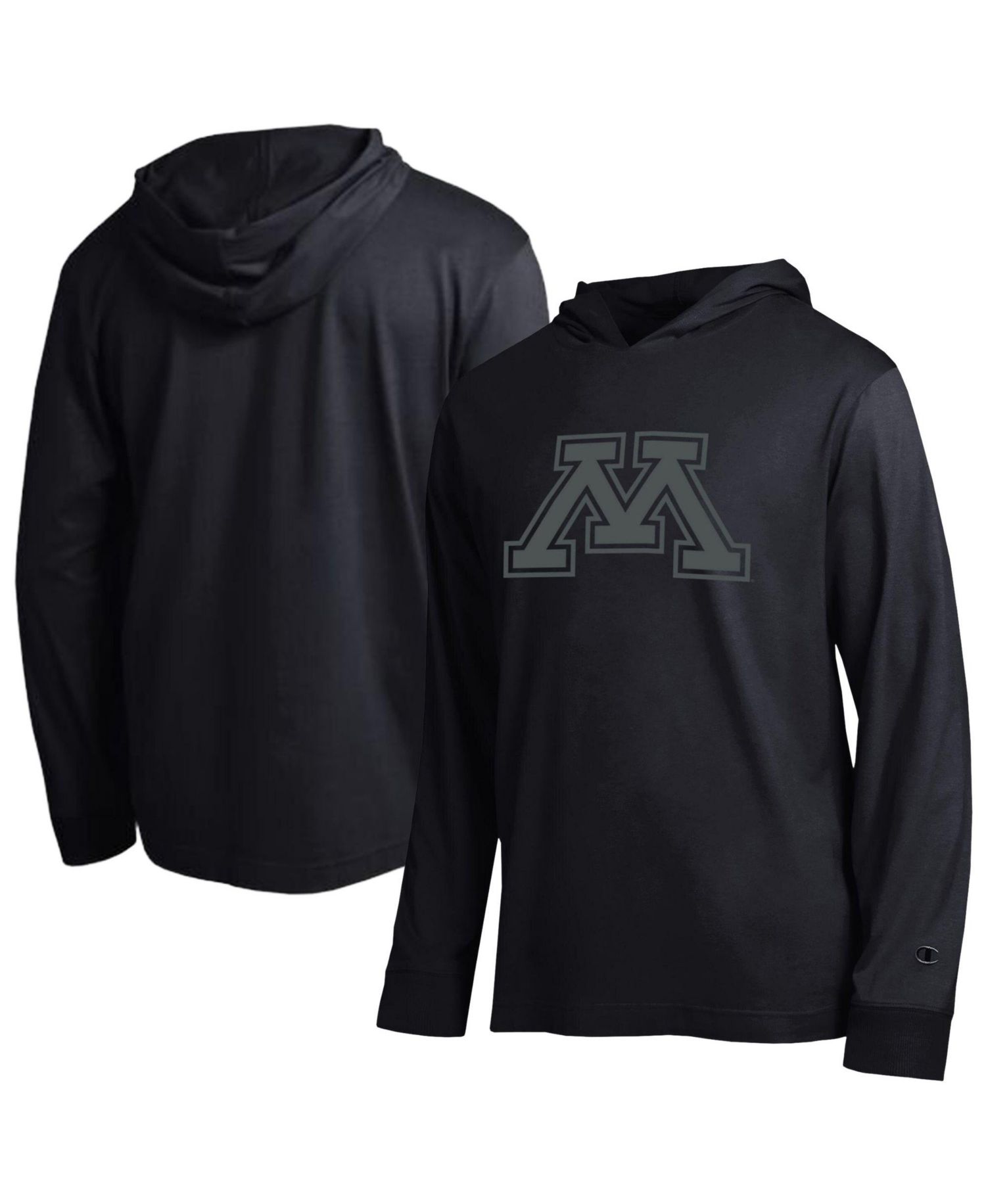 Men's Black Minnesota Golden Gophers Tonal All-Star Long Sleeve Hooded Sweatshirt