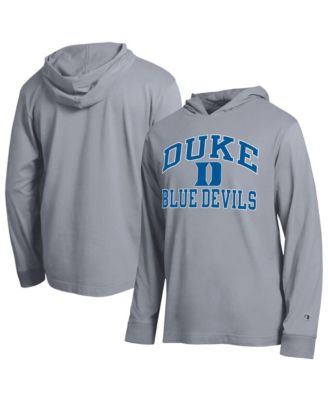 Men's Heather Gray Duke Blue Devils High Motor All-Star Long Sleeve Hooded Sweatshirt