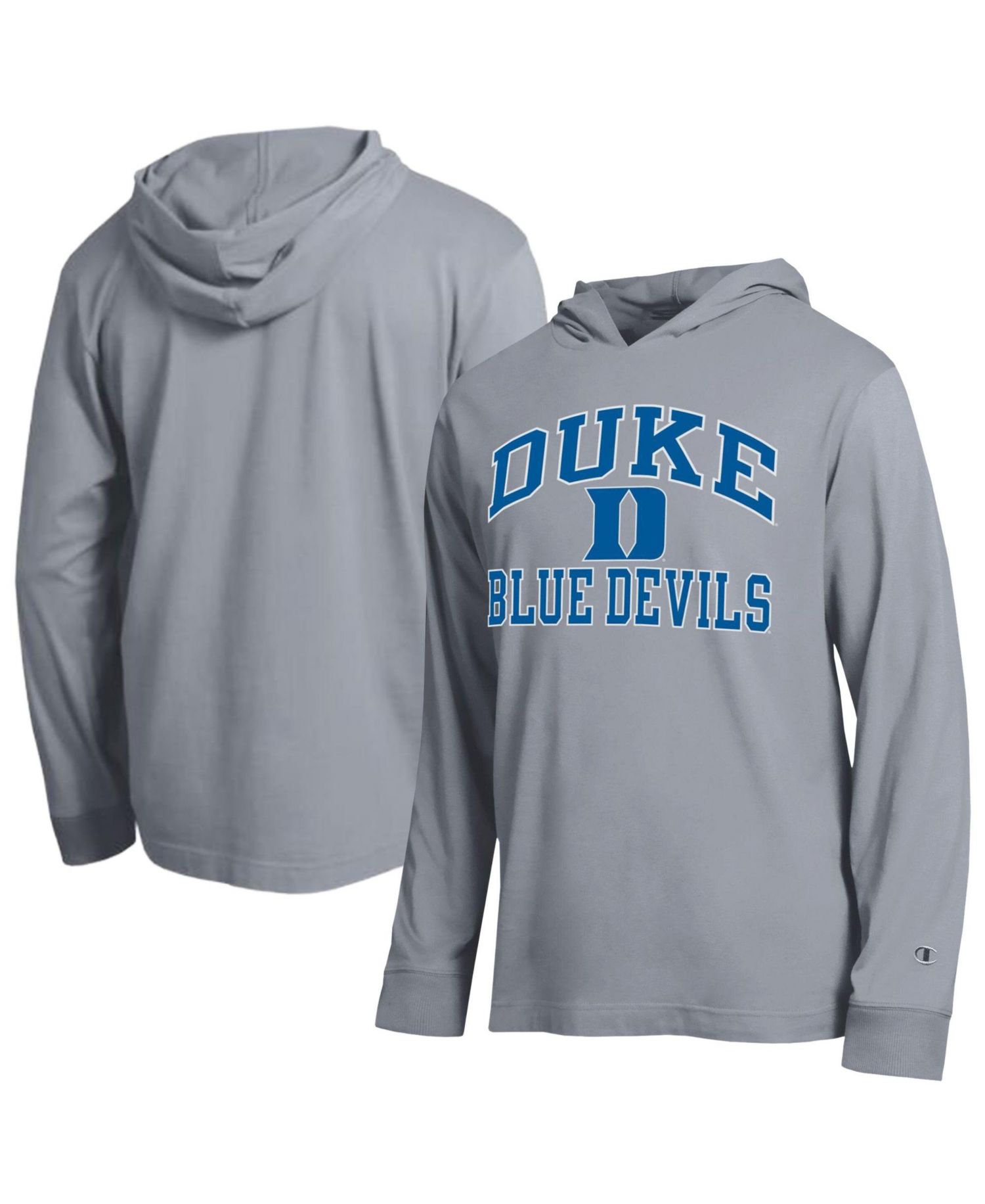 Men's Heather Gray Duke Blue Devils High Motor All-Star Long Sleeve Hooded Sweatshirt