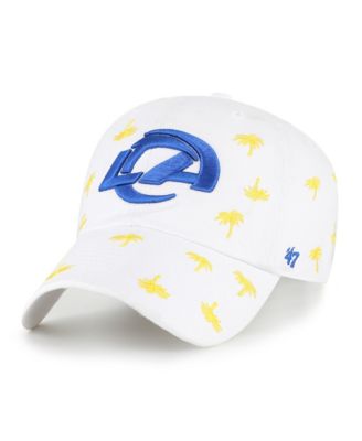 Men's and Women's White Los Angeles Rams Confetti Clean Up Adjustable Hat