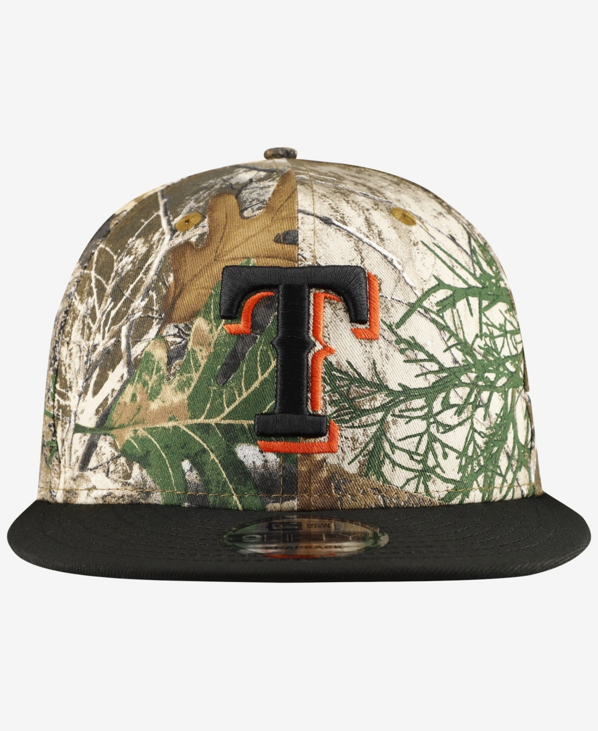 New Era Men's Camo Texas Rangers Realtree Orange Pop 9FIFTY Snapback Hat