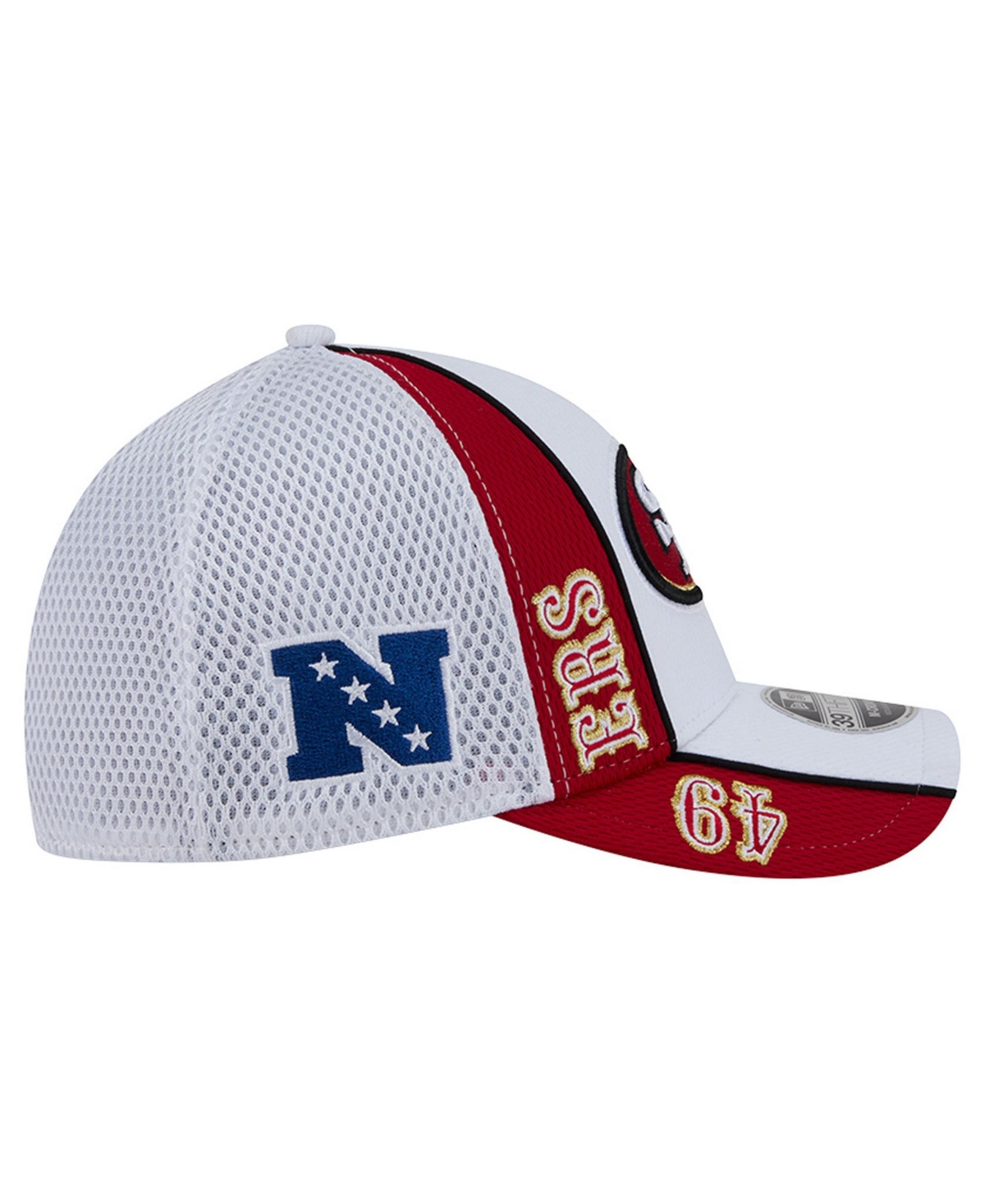 New Era Men's White/Scarlet San Francisco 49ers Dash 39THIRTY Flex Hat