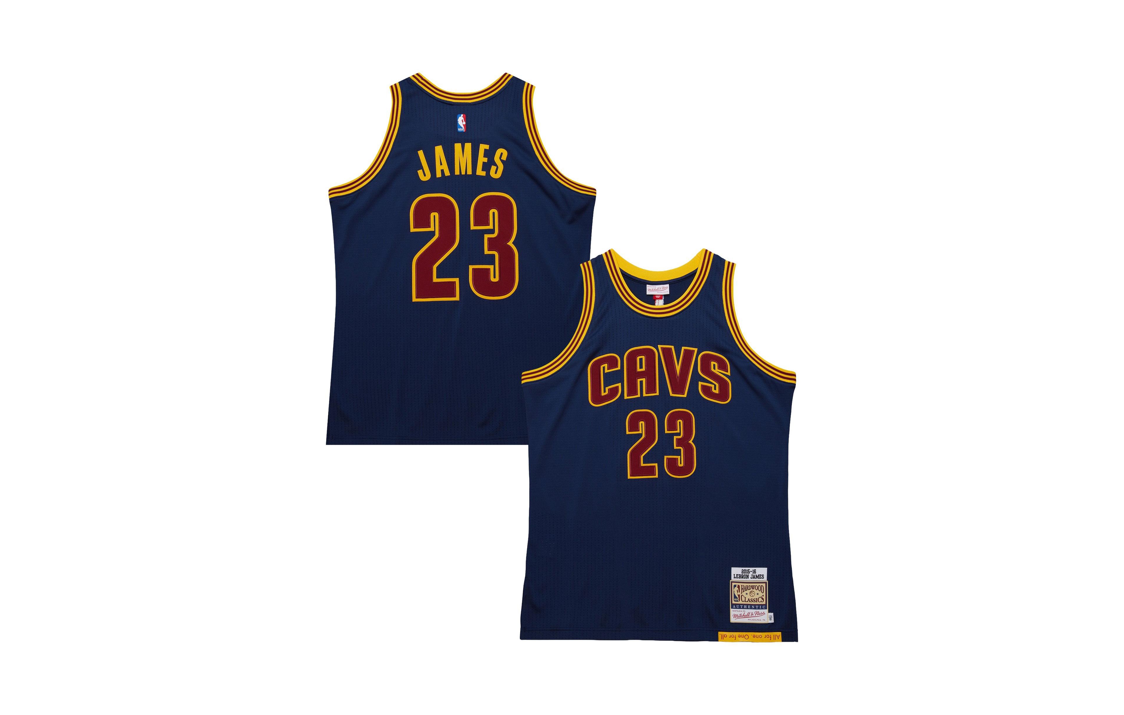 Mitchell & Ness Men's LeBron James Navy Cleveland Cavaliers Big Tall 2015/16 Swingman Jersey