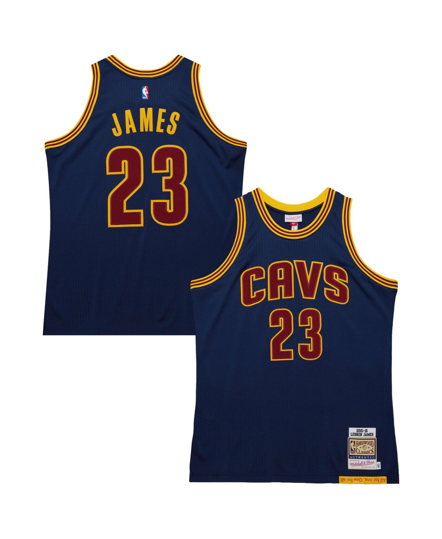 Men's LeBron James Navy Cleveland Cavaliers Big Tall 2015/16 Swingman Jersey