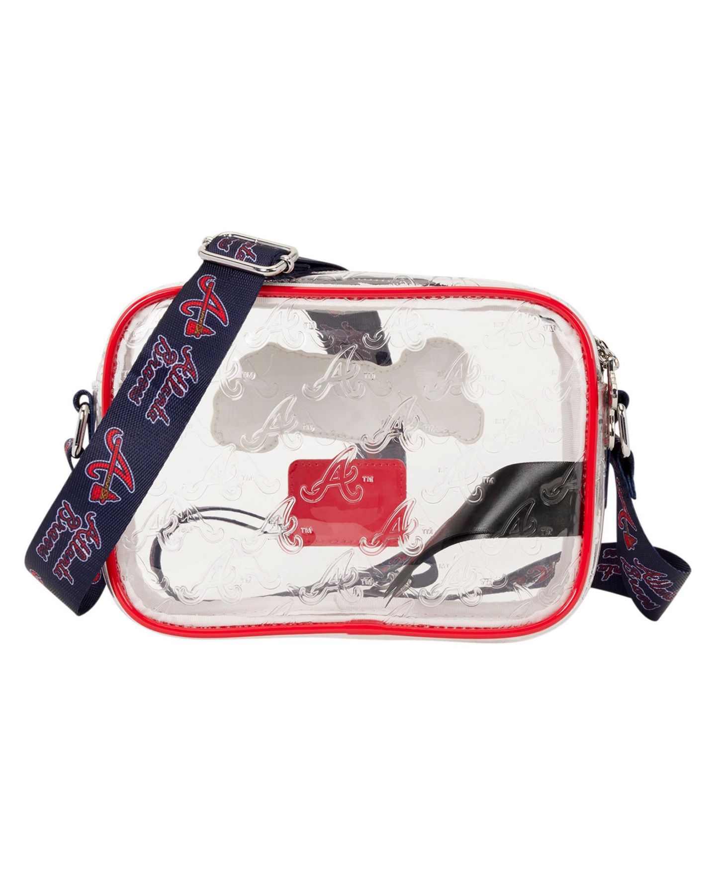 Женская сумка Loungefly Atlanta Braves Clear All Over Logo Crossbody — фото 4