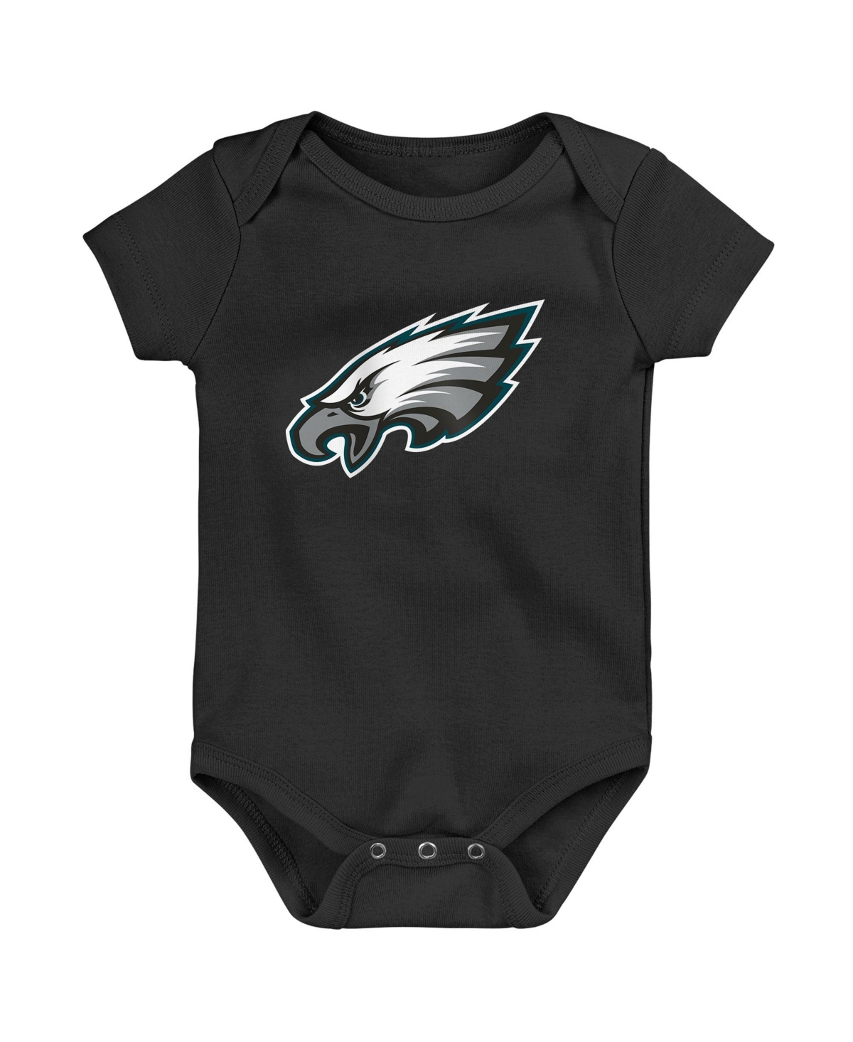 Outerstuff Baby Boys' and Girls' Philadelphia Eagles Primary Logo Short-Sleeve Bodysuit - Black
