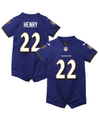 Baby Boys' and Girls' Derrick Henry Baltimore Ravens Game Jersey Short-Sleeve Romper