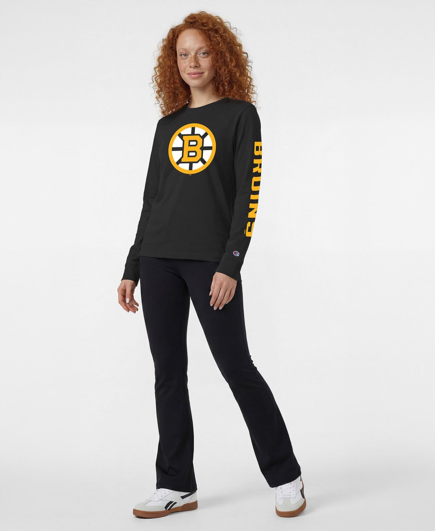 Женская футболка Champion Boston Bruins 2-Hit Long-Sleeve — фото 4