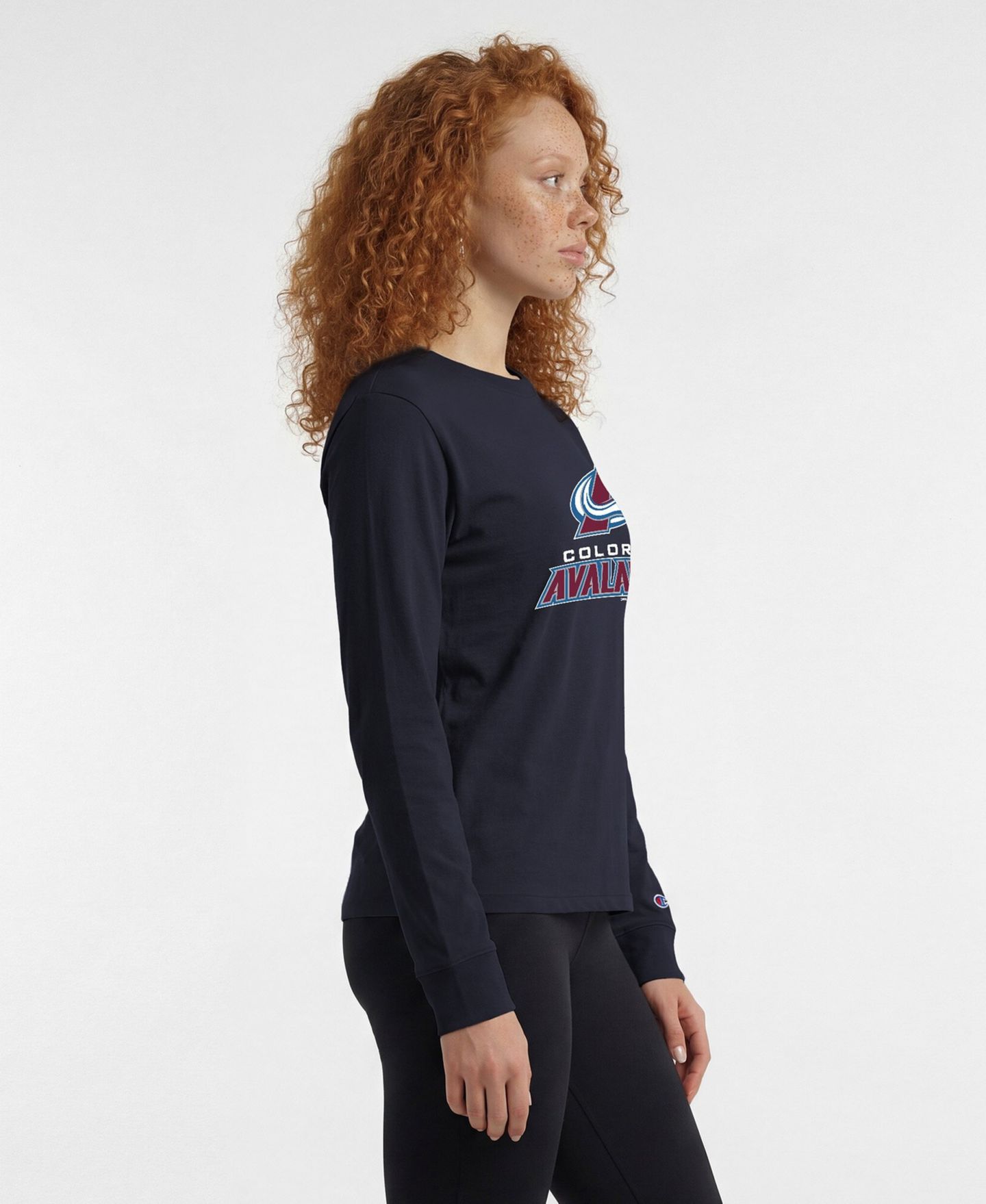 Женская футболка Champion Colorado Avalanche Wordmark Lockup Screen-printed Long-Sleeve — фото 3