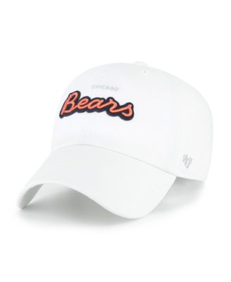 Women's White Chicago Bears Trendy Script Clean Up Adjustable Hat
