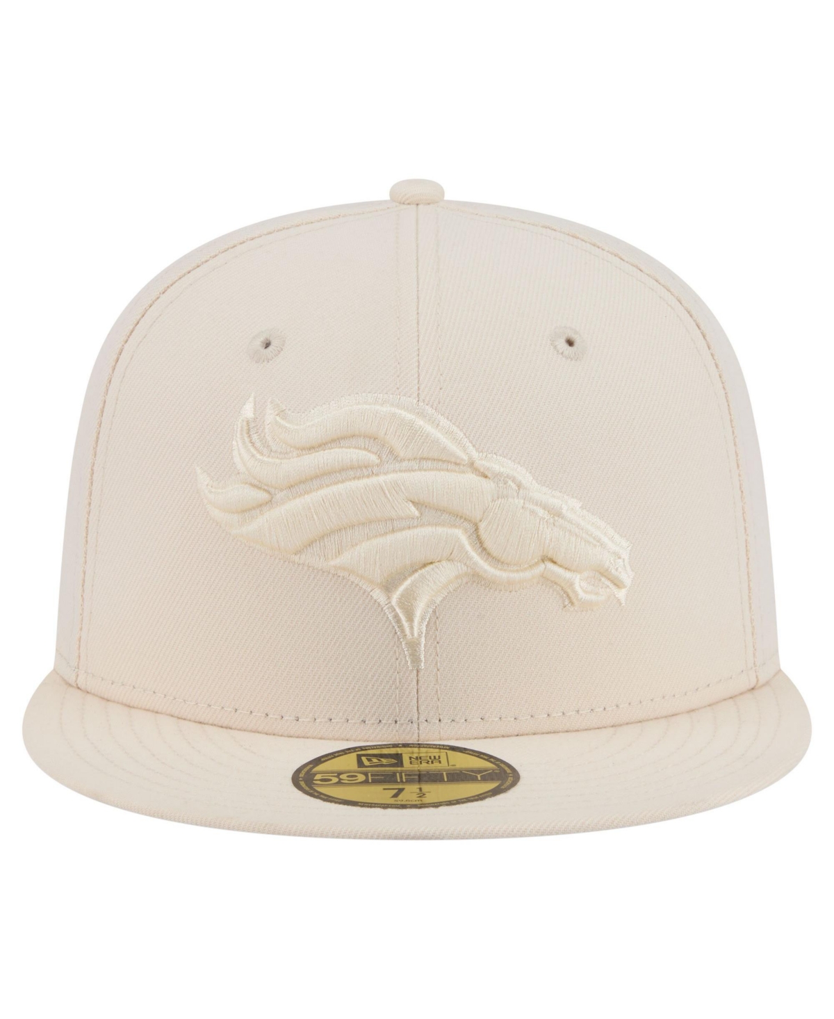 New Era Men's Cream Denver Broncos Color Pack 59FIFTY Fitted Hat