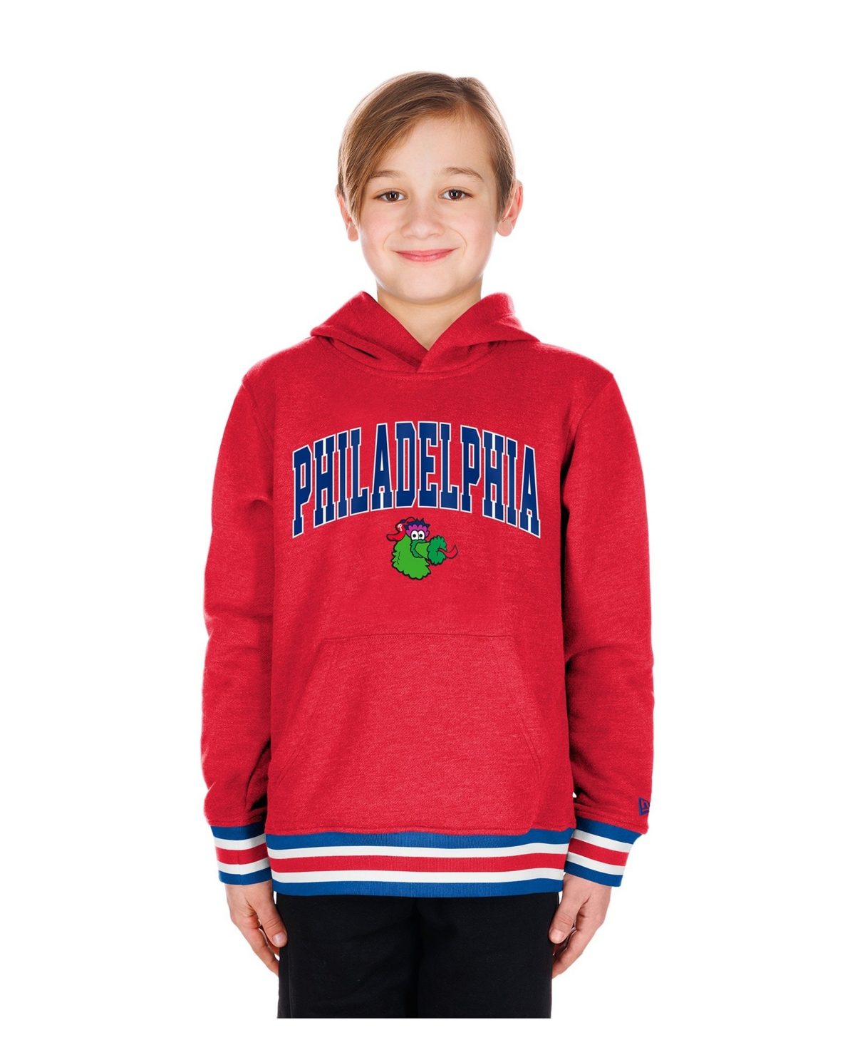 New Era Boys' and Girls' Philadelphia Phillies Fleece-Lined Kangaroo Pocket Pullover Hoodie
