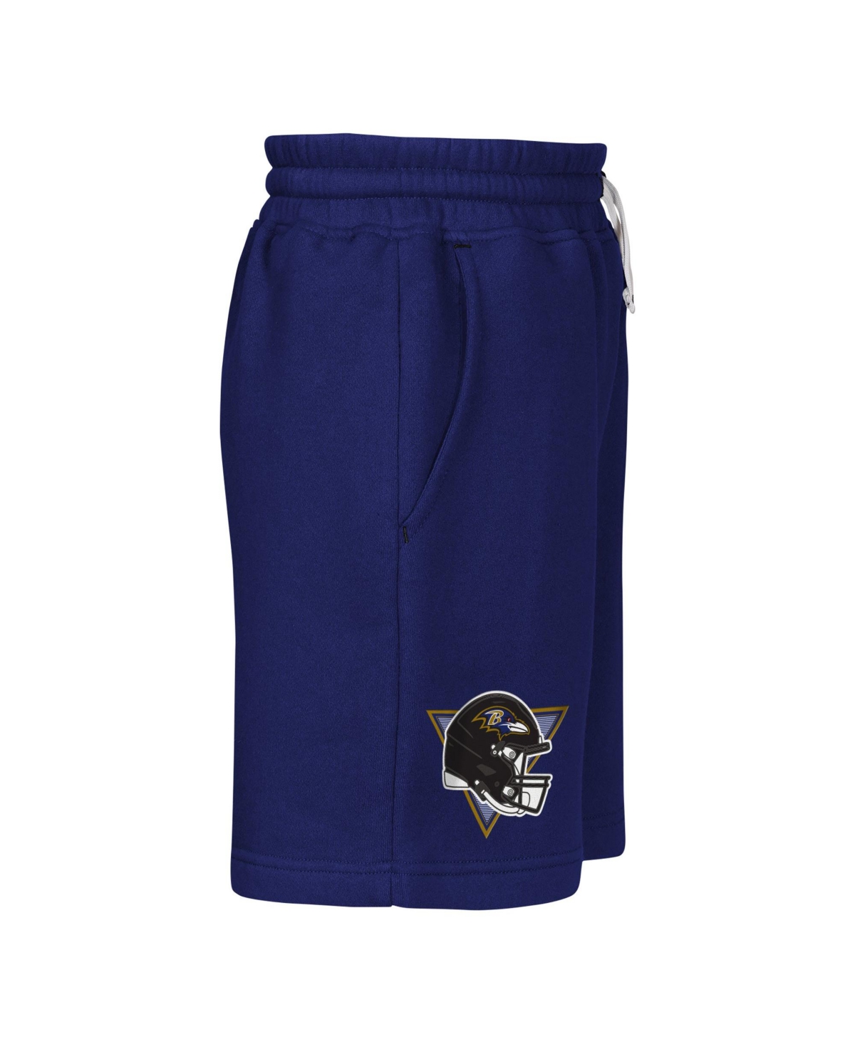 Outerstuff Boys' and Girls' 4-20 Baltimore Ravens Audible Fleece Drawstring Shorts