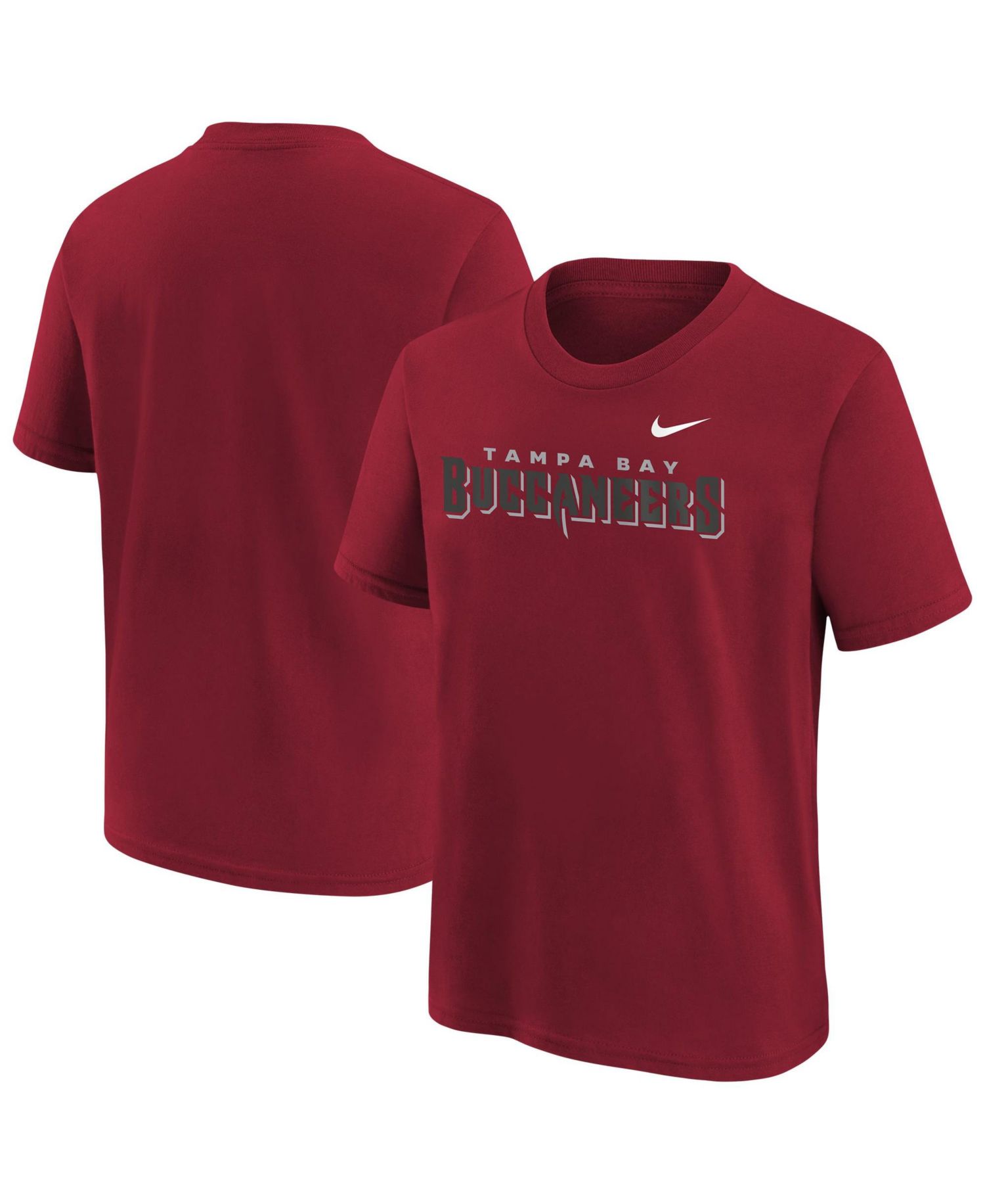 Boys' 4-20 Tampa Bay Buccaneers Wordmark Crewneck T-Shirt