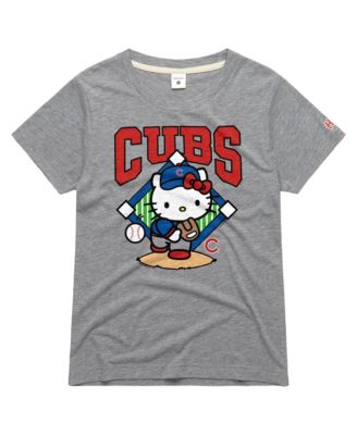 Women's Pitch Chicago Cubs Hello Kitty Tri-Blend T-Shirt