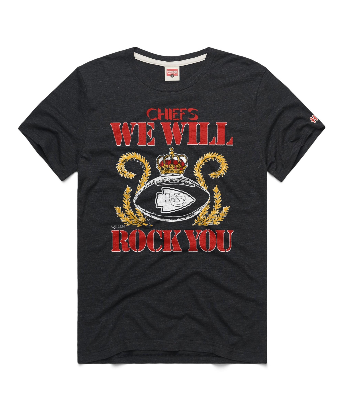 Homage Men's Kansas City Chiefs 2026 Nfl Schedule Tri-Blend Screen-Print T-Shirt