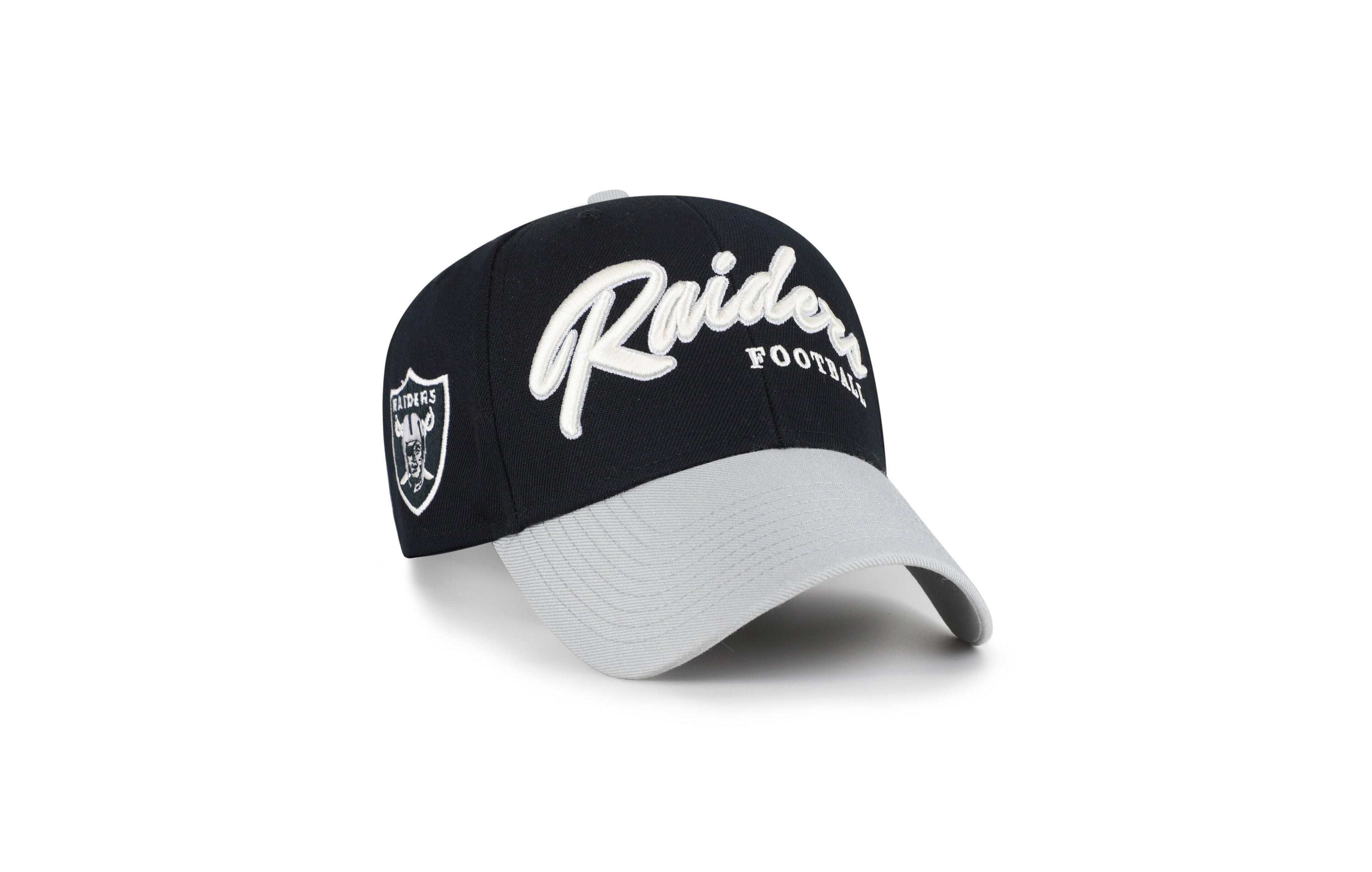 '47 Brand Men's Black Las Vegas Raiders Throwback Mvp Adjustable Hat