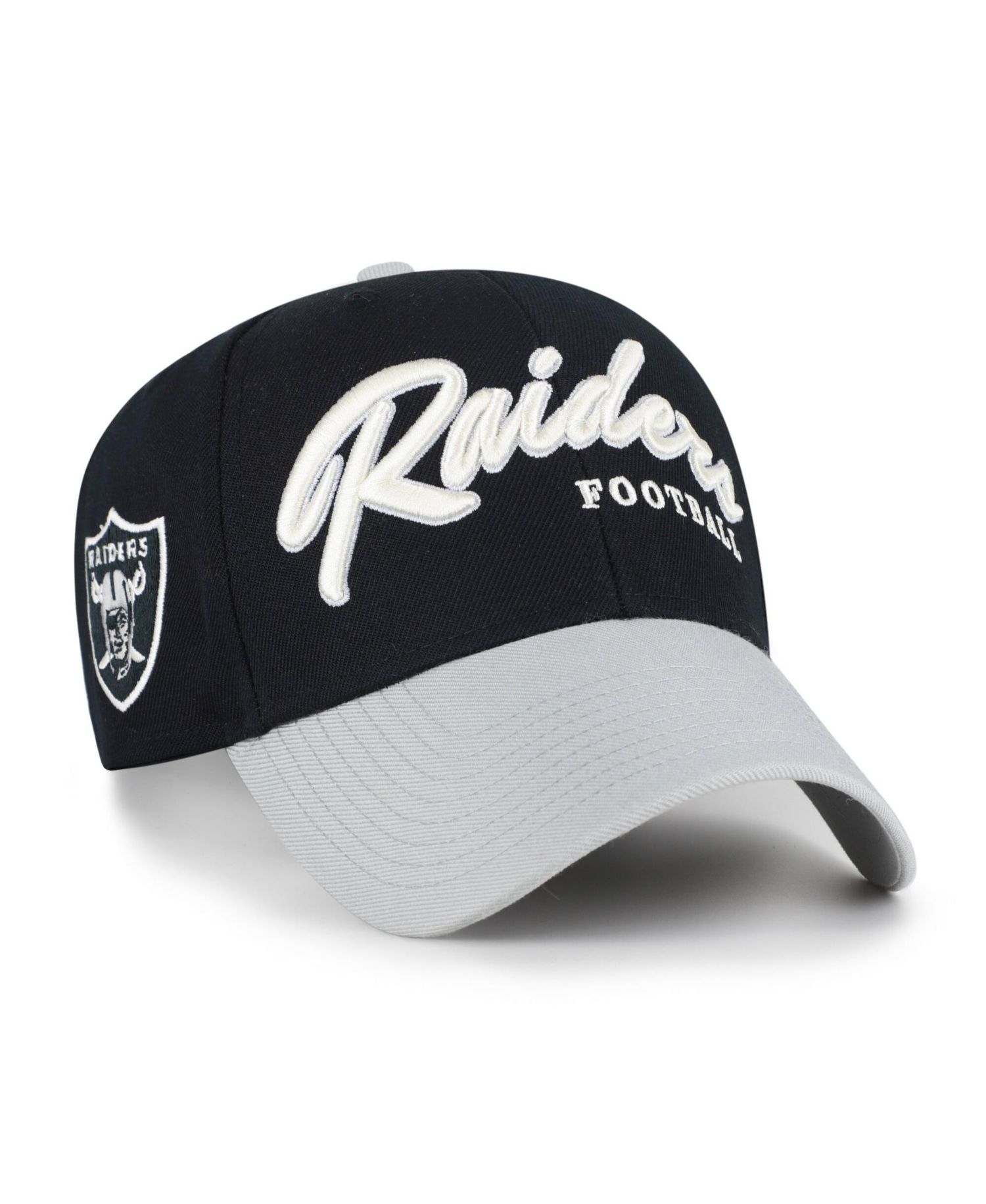 Men's Black Las Vegas Raiders Throwback MVP Adjustable Hat