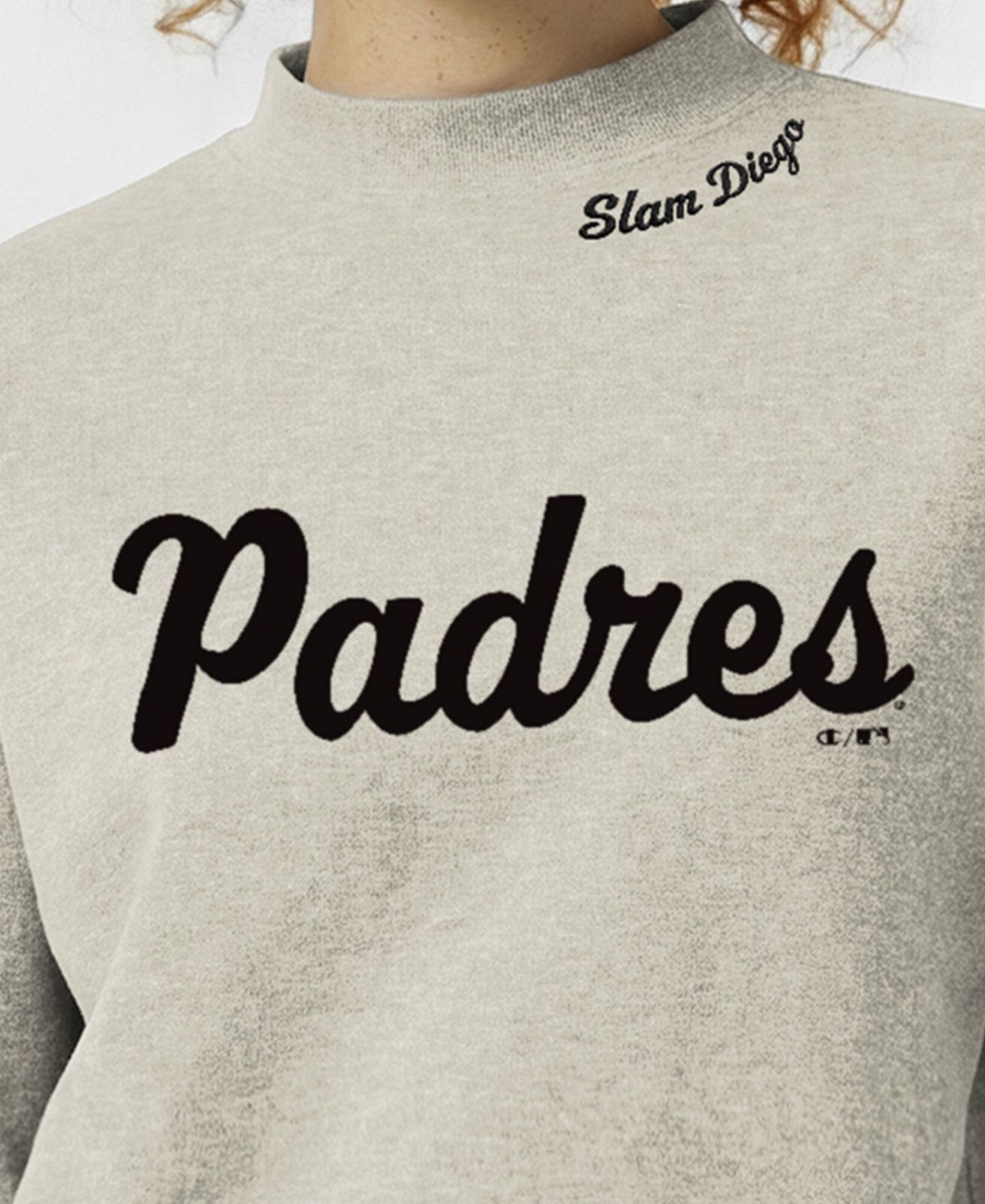 Женская толстовка Champion San Diego Padres Triumph Tri-Blend Mock Neck Fleece-Lined — фото 2