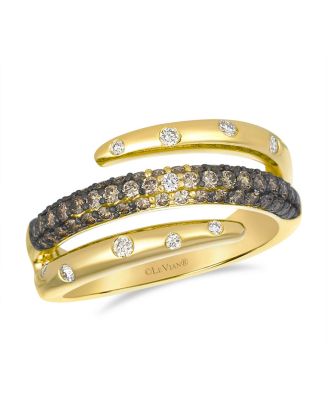 Nude Diamond (1/10 ct. t.w.) & Chocolate Diamond (1/8 ct. t.w.) Ring in 14k Yellow Gold