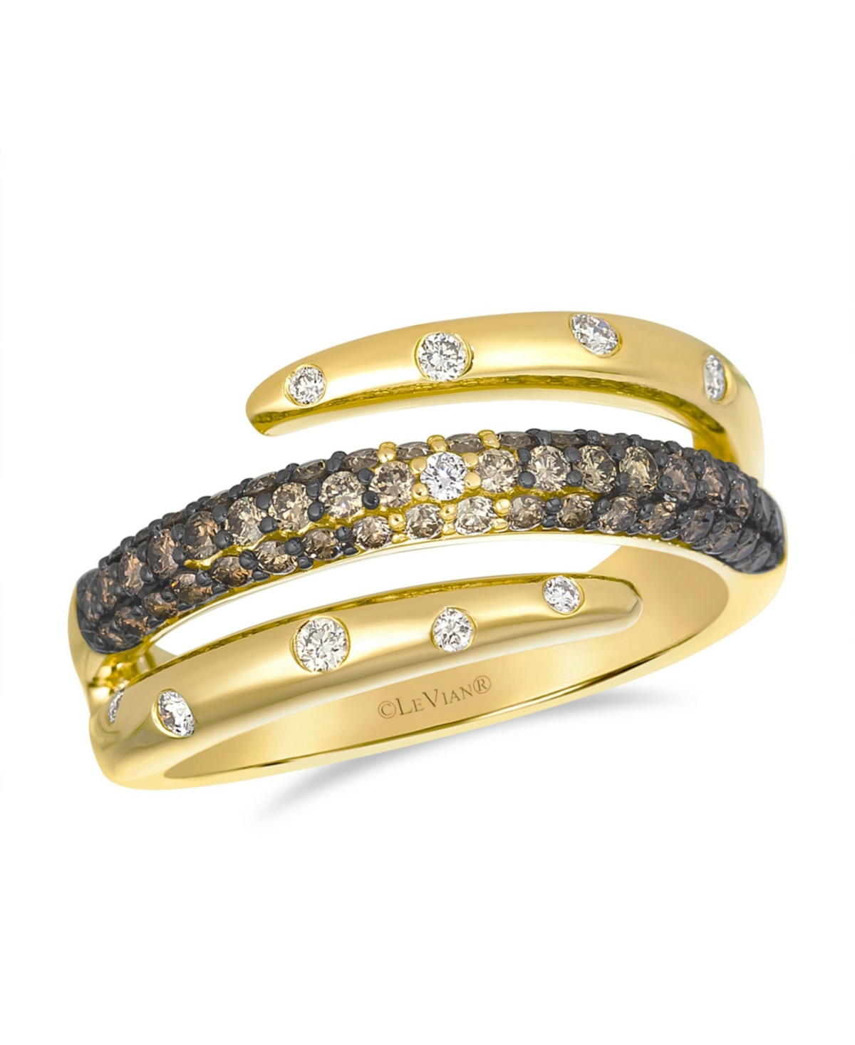 Le Vian Nude Diamond (0.09 ct. t.w.) & Chocolate Diamond (0.13 ct. t.w.) Ring in 14k Honey Gold