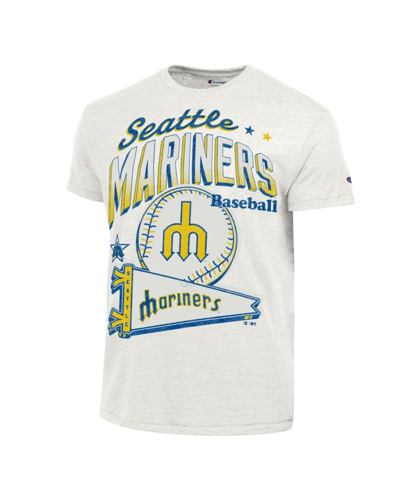 Мужская футболка Champion Seattle Mariners Winning Tradition Cooperstown Distressed Tri-Blend — фото 3