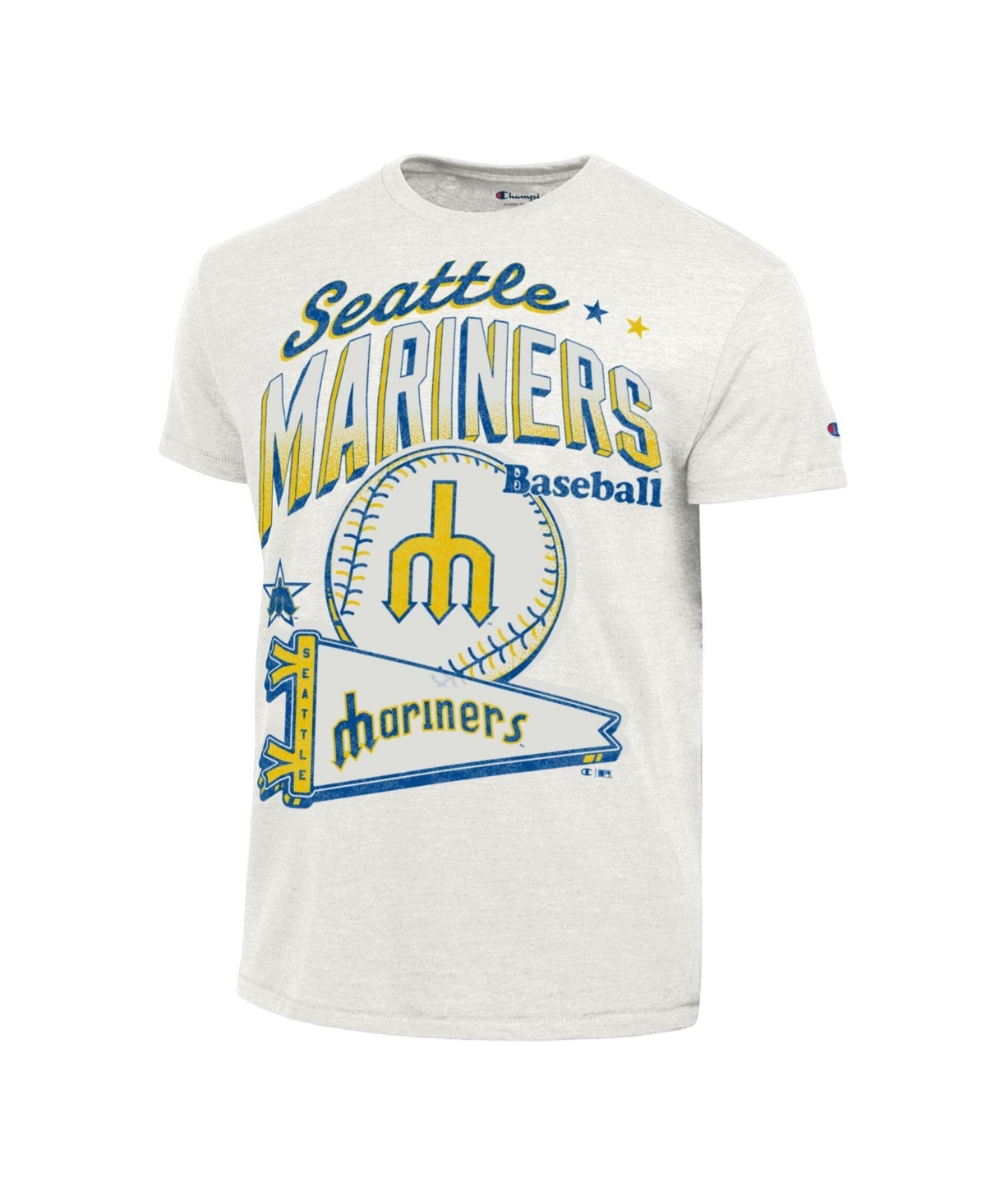 Champion Men's Seattle Mariners Winning Tradition Cooperstown Tri-Blend Crewneck T-Shirt