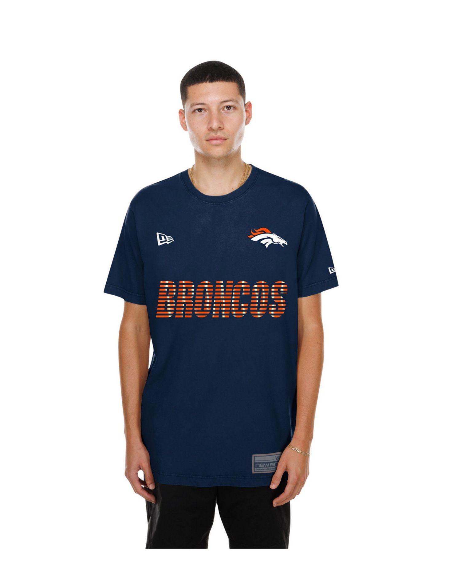 Men's Denver Broncos Match Classic-Fit Screen Print T-Shirt
