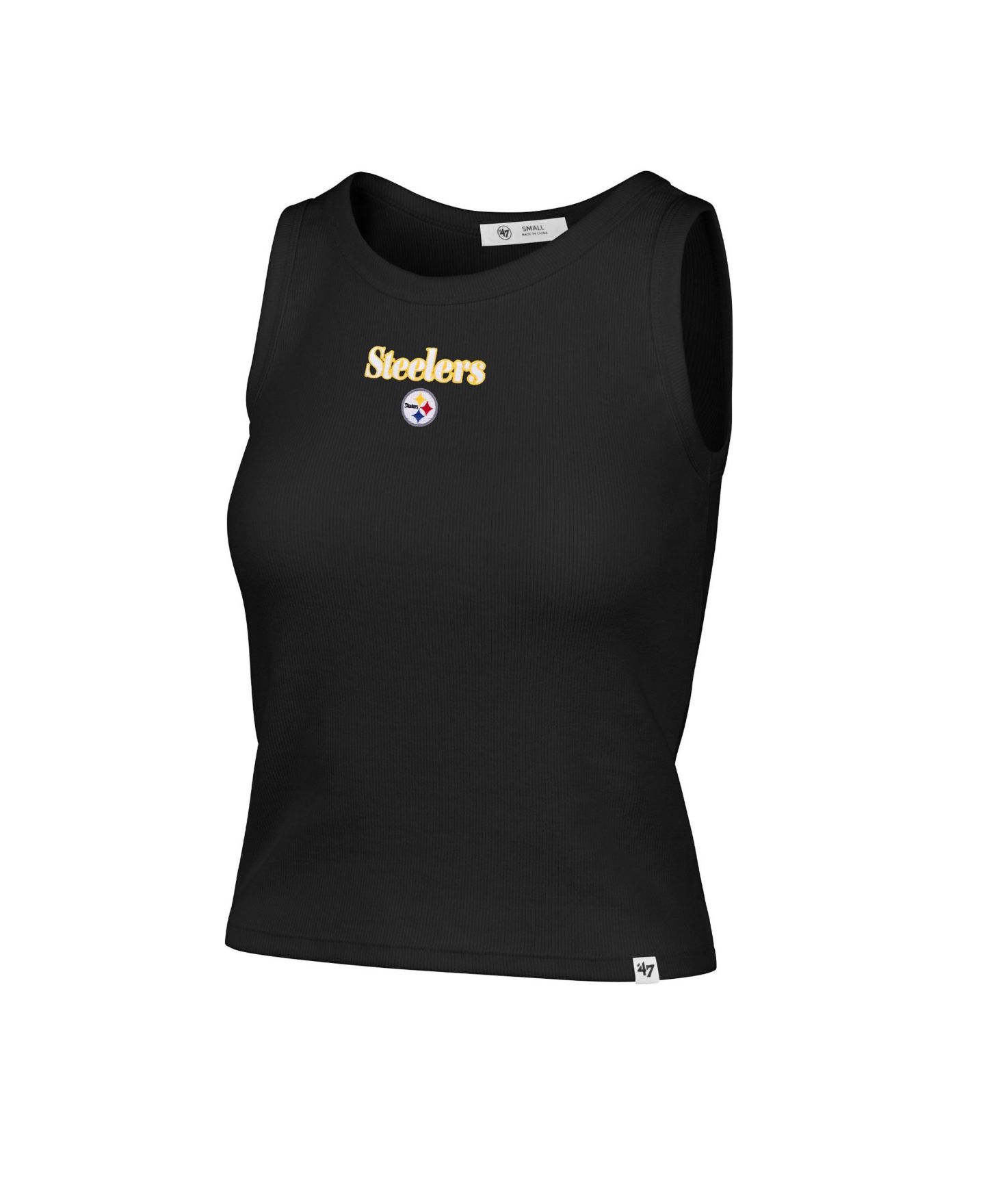 Женский топ '47 Brand Pittsburgh Steelers Cropped Ribbed — фото 3