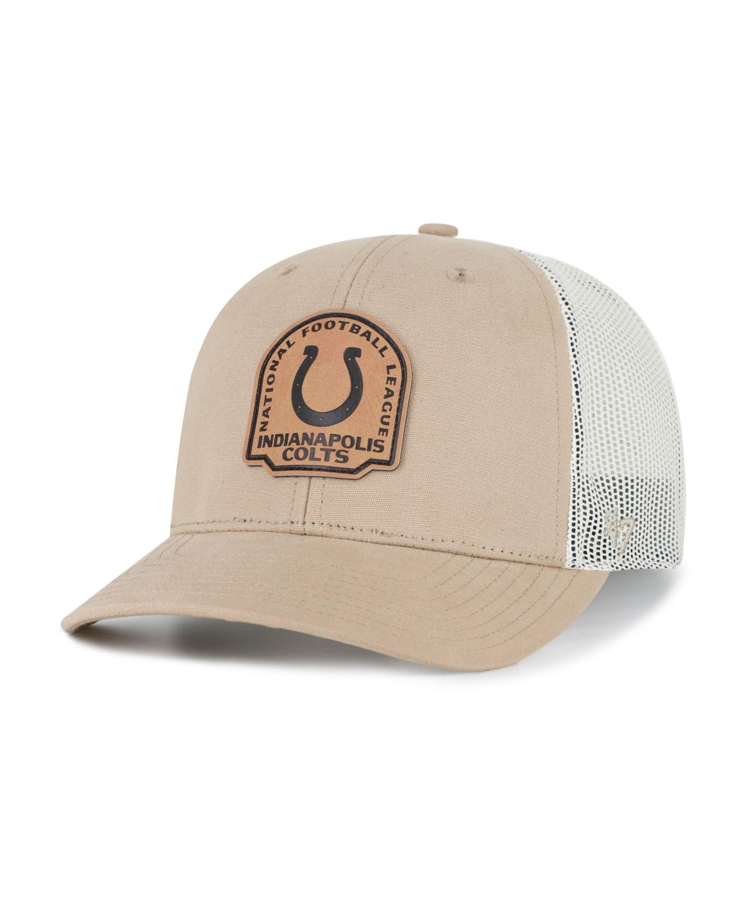 Indianapolis Colts Trucker Adjustable Leather Applique Hat