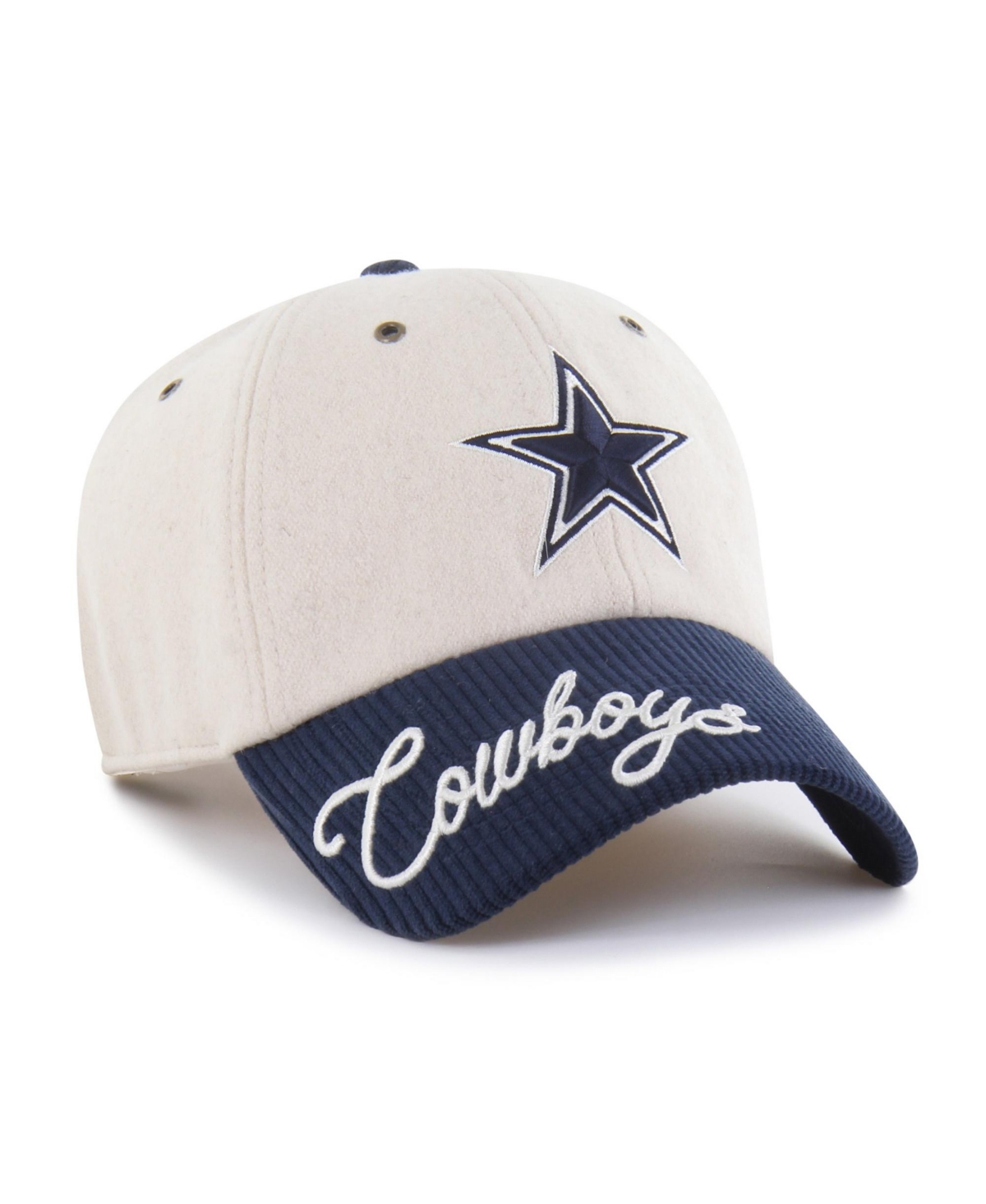 '47 Brand Women's Natural/Navy Dallas Cowboys Rope Script Clean Up Adjustable Hat